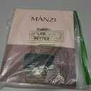 MANZI 2 Pairs Compression Pantyhose for Women Shaping Black Tights 10-15mmHg Support 50D Opaque Stockings (Black, XL)