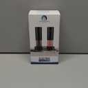 Electric Salt and Pepper Grinder Set, Includes 8 AAA Batteries, Upgraded Large 100ML Capacity, Automatic Battery Powered Pepper Mills with LED Light, Adjustable Coarseness, One Hand Operation (2 pack)