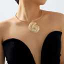 YANCHUN Gold Shell Necklace Chunky Gold Conch Seashell Necklaces for Women Beach Jewelry Summer Outfits Accessories for Women