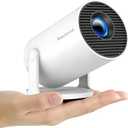 Mini Projector WiFi Bluetooth, 35"-130" 1080P Full HD Short Throw Portable Projector for IOS Android Phone Laptop TV Stick HDMI USB