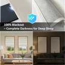 EINZUFUF Blackout No Drill Roman Shades, 28" W x 64" H, Off White
