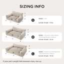 Bedsure ComfyFleece Cute Cat Couch for Pets - Fluffy Cat beds with Premium Soft Corduroy Fleece, Fuzzy Cats beds for Indoor Cats with Removable Washable Cover, Supportive Pet Sofa, 24inch, Amphora
