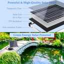 POPOSOAP 15W Solar Pond Aerator, Solar Aerators for Ponds with 4400mAh Battery, Solar Aquarium Air Pump with 2 Outlets and Power Display, 3 Mode Solar Air Pump for Fish Pond Tank Hydroponics Wildlife