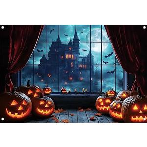 Alltten 70.8''x47.2'' Halloween Backdrop Spooky Halloween Backdrops for Wall F361