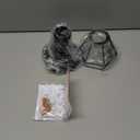 HiBay LED Track Lighting Fixture, 1-Light Adjustable Spot Light Ceiling Wall Mount, Black Geometric Metal Cage Industrial Spotlight Indoor for Kitchen, Dining, Bedroom, E26 Base (Bulb Not Included)