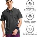 Haimont Men's Polo Shirts with Pocket Short Sleeve Quick Dry Moisture Wicking Golf Shirts Business Casual Work Polos (XX-Large)