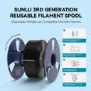 SUNLU PLA 3D Printer Filament PLA Filament 1.75mm, Neatly Wound 3D Printing Filament 1.75mm, Dimensional Accuracy +/- 0.02 mm, Fit Most FDM 3D Printers, 1kg Spool (2.2lbs), Lemon Yellow