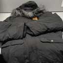 wantdo Women's Plus Size Winter Coats Warm Puffer Parka Jacket with Hood Black 4X