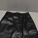 We1Fit Womens Fuax Leather Skirt High Waisted Bodycon Pencil Mini Skirts with Shorts (Black, XS)