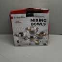 FineDine Stainless Steel Mixing Bowls Set of 6 for Kitchen, Dishwasher Safe Nestin