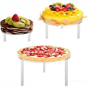 Acrylic Cupcake Holder for Wedding 3 Tier Cake Display Stand Risers Dessert Rack for Bakery Pizza Home Party Service Decoration Organizer Pedestal Stand