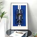 Display Wallboard for Building Block Model Car Sin FKP 37 42115,Adult Collectibles Race Car Wall Hanging Display Frame,Display Picture Frame, for Model Car Lovers(No Car Included)