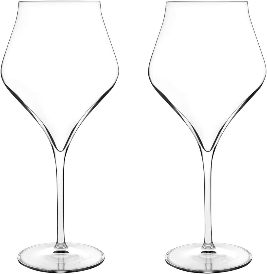 Luigi Bormioli Supremo Burgundy Red Wine Glasses, Set of 2 – 22 Oz Wine Stemware with Enhanced Aromatics for Burgundy, Barolo, Bourgogne, Nebbiolo & Pinot Nero Wines – Crystal Drinking Glass Set