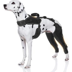Dog Knee Brace for Torn Acl Hind Legs - Provides Joint Protection and Warmth, Upgraded Adjustable Leg and Hip, Dogs Rear Leg Wrap Harness Set for Leg Wound Care and Lick Prevention, L