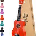 Strong Wind Soprano Ukulele 21 Inch Basswood Ukeleles for Beginners Four Strings Hawaiian Guitar Ukulele for Adults Teenagers, Orange
