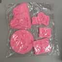 XBYzuzi 6Pcs Easter Fondant Molds - 3D Rabbit Bunny Ears Carrots Flowers Silicone Molds for Cupcake Cookie Gum Paste Baking Decorating