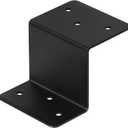 GBGS 10 PCS Black Z Brackets,2" Height Double Angle Z Clip for Wood Shelves Fixing