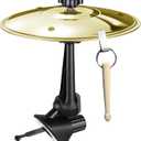 Car Cymbal, Mini Car Cymbal for Air Vent, with Compact Drum Stick, Drum Crash Cymbal Accessory for Car Dash Interior Decoration, Golden, by ALLCIFP