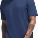 VEIISAR Men's Heavy Weight Crew Neck T-Shirt Mens Premium Cotton Pre Shrunk Tee Royal Blue XXXL