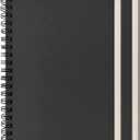 DSTELIN Blank Spiral Notebook, 2-Pack, Soft Cover, Sketch book, 100 Pages / 50 Sheets, 7.5 inch x 5.1 inch, 100GSM, (Black)