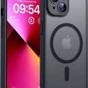 TOCOL for iPhone 13 Case, Full Camera Protection, Compatible with Magsafe, Drop Protection, Translucent Magnetic Matte Phone Case for iPhone 13 6.1 inch (Black)