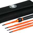 Klein Tools 32584INSR Precision 8-in-1 Screwdriver Set with Case, 1000V Rated Insulated Set with Phillips, Slotted and Tamperproof TORX Bits