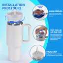 Compatible Stanley Cup 40 Oz 2 In 1 Beverage Separator - Divider Separate Flash Cups, Reusable Silicone Accessory For Parties, Casual, Outdoors, Office (Blue Purple)