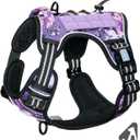 Auroth Tactical Dog Harness for Small Medium Large Dogs No Pull Adjustable Pet Harness Reflective K9 Working Training Easy Control Pet Vest Military Service Dog Harnesses (M, Purple Camo) (M(Neck:16-22",Chest:22-33"),35-50 lbs)