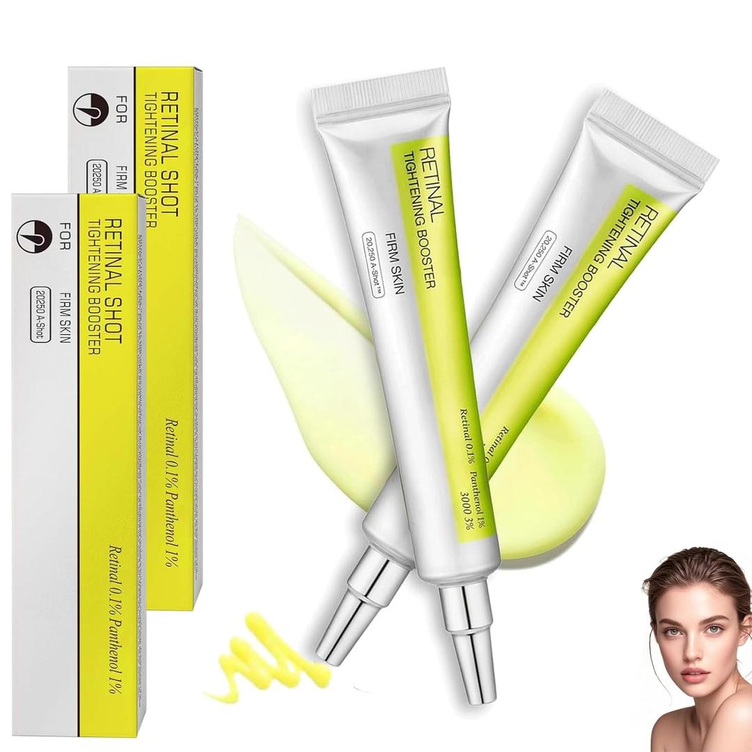 2PCS Retinol Serum for Face - Anti-Aging Booster with Hyaluronic Acid & Peptides for Wrinkles, Pores, and Firmness (15ml)