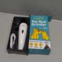 LuckyTail Pet Nail Grinder for Dogs and Cats - Super Quiet and Low Vibration Electric Dog Nail Grinder with 2 LED Lights - USB Rechargeable and Cordless - 2 Speeds - Small to Large Pets (White)