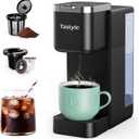 Tastyle Single Serve Coffee Maker, Iced and Hot Coffee Machine for K Cup & Grounds, Compact Design, 40oz Removable Water Reservoir, 6 to 24 Oz Brew Sizes, Fits 7.3" Travel Mug, Black