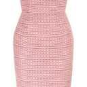 GRACE KARIN Womens Cocktail Dress Fishtail Tweed Bodycon Dresses (Pink, S)