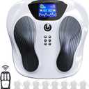 Creliver Foot Nerve Muscle Stimulator Pro, TENS & EMS Foot Massager for Neuropathy, Circulation and Body Pain Relief, Electric Feet Legs Blood Circulation Machine, FSA or HSA Eligible (Black, White)