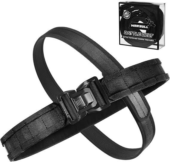 WarBull Tactical Battle Molle Belt, 2'' Quick Release Gun Belt w/Secure Locking, 1.57'' EDC Inner Belt, Duty Combat Belt Black WarBull Tactical Battle Molle Belt, 2'' Quick Release Gun Belt w/Secure Locking, 1.57'' EDC Inner Belt, Duty Combat Belt Black