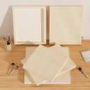 Wooden Art Panels for DIY Painting - Mother Gifts, Christmas Crafts & Home Décor | 16x16 Inch Canvas Wood Boards, Unfinished Wooden Canvas for Adults & Kids (3-Pack)