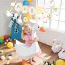 3 x SUNBEAUTY Goose Theme Banner - Goose Baby Shower Garland,One Goose Birthday, First Birthday, Farm Animal Themed Party Decorations