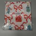 Mancheng-zi Coquette Red Bow Christmas 20x54 Body Pillow Cover Pillowcase with Zipper, Preppy Girly Christmas Decor, Retro Xmas Candy Cane Bow Trellis Decorative Long Hug Pillow Cases for Bed Couch