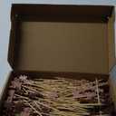 WILLBOND 200 Pcs Cute Bear Food Picks Fancy Cocktail Toothpicks Fruit Forks Bamboo Cocktail Picks for Fruits Dessert Birthday Wedding Party Supplies