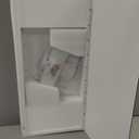 Bathroom Medicine Cabinet with Beveled Edge Mirrored Door 16 x 36 inch, Recessed or Surface Mount, with Adjustable Glass Shelves (Matt White)