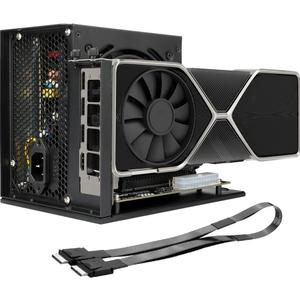 PCIe 4.0 x4 64Gbps Compatible eGPU DOCK, with OCuLink SFF-8612 8311 to PCIe x16 and SFF-8611 Male Cable, Enclosure supports Standard ATX Power and External Graphics Cards GPU for Laptop Mini PC