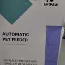 IMIPAW Automatic Cat Feeders, 3L Timed Cat Dry Food Dispenser with Desiccant Bags, Dual Power Supply, Programmable Portion Size, 6 Meals, 20 Portions Per Day, Auto Pet Feeder for Cats and Small Dogs (White)