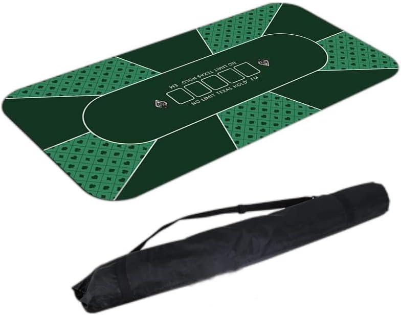 Premium Texas Hold'em Table Mat - 47 x 24 Inch Game Mat for Ultimate Poker Experience