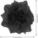 DOITOOL 50Pcs Black Roses Artificial Flowers, Stemless Artificial Rose Heads Fake Roses Heads for DIY Craft Wedding Halloween Party Home Decor