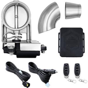 Stainless Steel 2.5" Valved Exhaust Cutout Remote Control Valve Kit