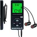 AM/FM Personal Portable Mini Radio with Digital Tuning LCD Display and Backlight Time, SWDSTP Rechargeable Pocket Radio with Earphone and Belt Clip for Walking, Jogging