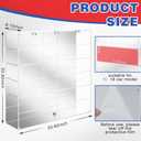 Juexica 1: 18 Scale Diecast Display Case Clear Acrylic Toy Model Cars Cabinet Wall Mounted Storage Showcase Hold 12 Cars, Lockable with Mirror Back, 23.62 x 23.62 x 6.1 Inch
