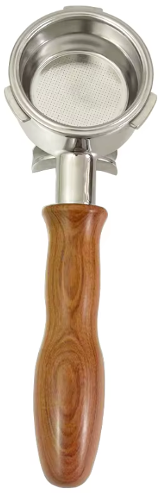 58mm Portafilter Double Spout Compatible with E61 Group Head, 2 ears 58mm Portafilter with Filter Basket and ABS Handle