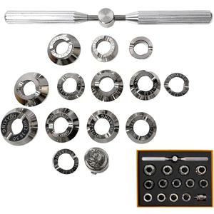 5537 Watch Repair Tool,Watch Case Opener, WatchBack Remover Tool with 13 Dies (18.5-36.5mm) & 6 Anti-Slip Films, Compatible with 5700 Back Opener for Making and Repair