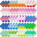 Christmas 20Pcs Mini Pop Push It Keychain Fidget Toy Pack,Mini Pop Push It Bubble Fidget Sensory Toys,Toys for Kids Adult Gifts