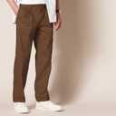 Amazon Essentials Men's Classic-Fit Wrinkle-Resistant Pleated Chino Pant (Available in Big & Tall) (Brown)